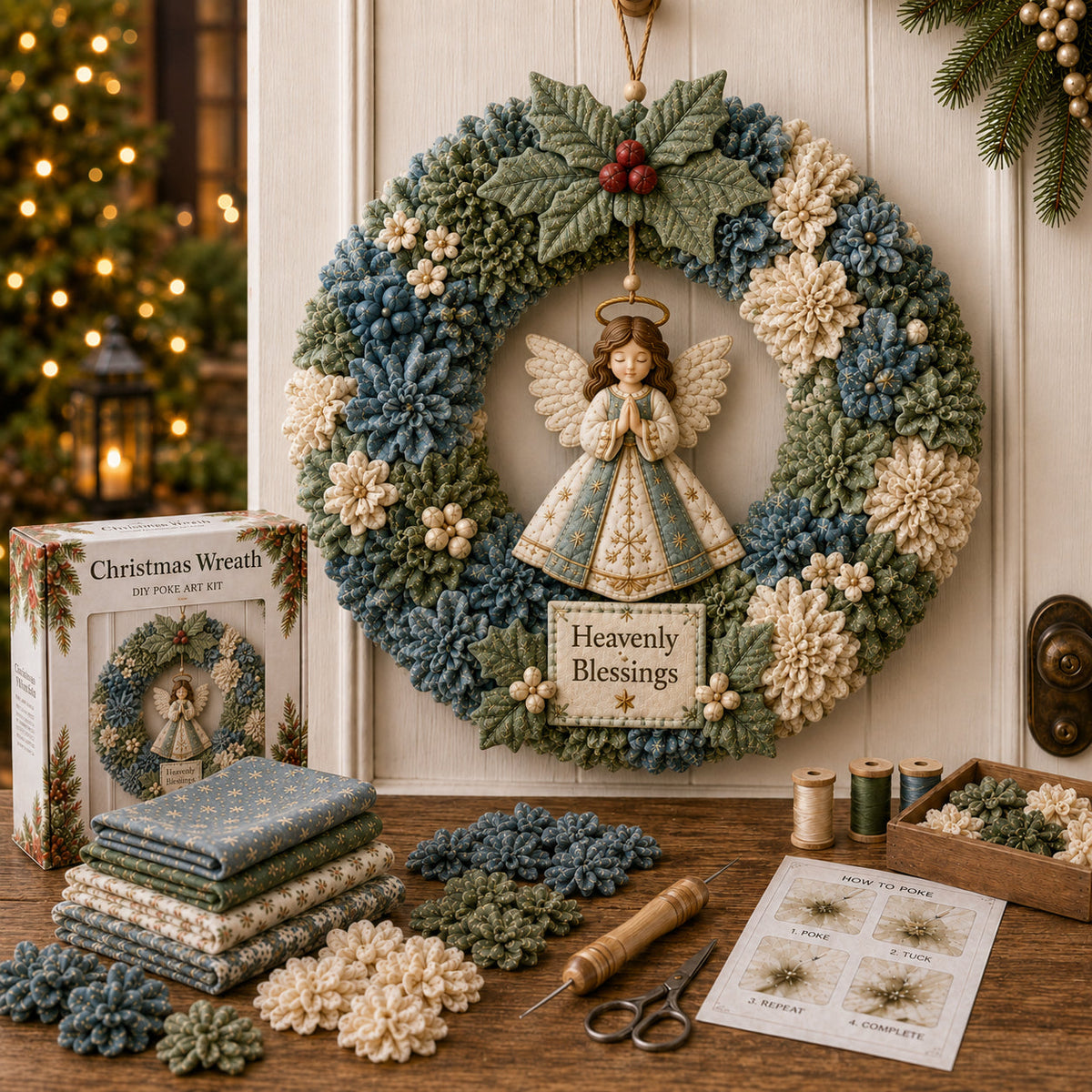 Heavenly Blessings Angel wreath craft kit display