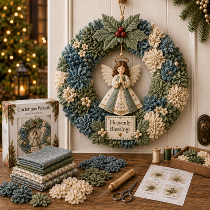 Heavenly Blessings Angel wreath craft kit display