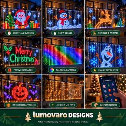 lumovaro animated curtain lights design examples