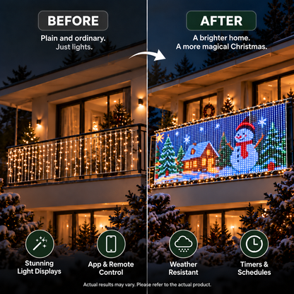 lumovaro smart animated Christmas balcony lights - view 5