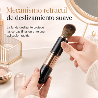 Juego portátil de brochas de maquillaje 5 en 1 — información en español