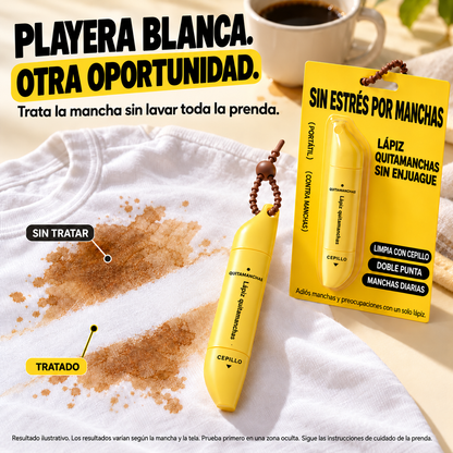 Lápiz quitamanchas portátil de doble cabezal — información en español 2