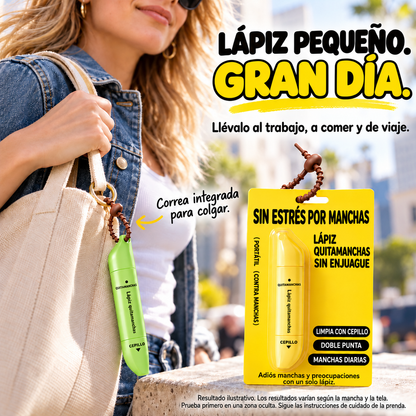 Lápiz quitamanchas portátil de doble cabezal — información en español 4