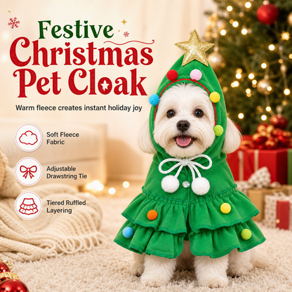 ⏳ Limited-Time Offer: 50% OFF ⏰🎉Christmas Tree Pet Cape Cloak for Cats & Dogs