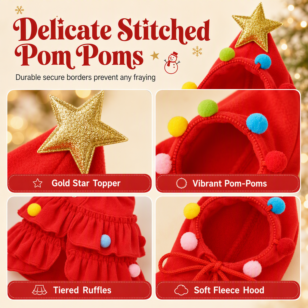 ⏳ Limited-Time Offer: 50% OFF ⏰🎉Christmas Tree Pet Cape Cloak for Cats & Dogs