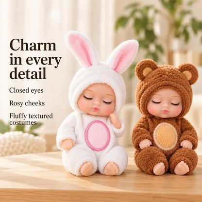 🔥HOT SALE 50% OFF🎁⚡50K+ SOLD! Almost Gone-💥Mini Lifelike Realistic sleeping baby doll set with animal costumes