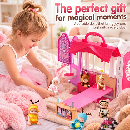 🔥HOT SALE 50% OFF🎁⚡50K+ SOLD! Almost Gone-💥Mini Lifelike Realistic sleeping baby doll set with animal costumes