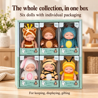 🔥HOT SALE 50% OFF🎁⚡50K+ SOLD! Almost Gone-💥Mini Lifelike Realistic sleeping baby doll set with animal costumes