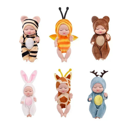 🔥HOT SALE 50% OFF🎁⚡50K+ SOLD! Almost Gone-💥Mini Lifelike Realistic sleeping baby doll set with animal costumes