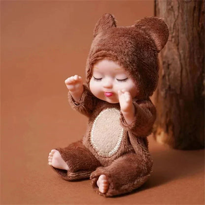 🔥HOT SALE 50% OFF🎁⚡50K+ SOLD! Almost Gone-💥Mini Lifelike Realistic sleeping baby doll set with animal costumes