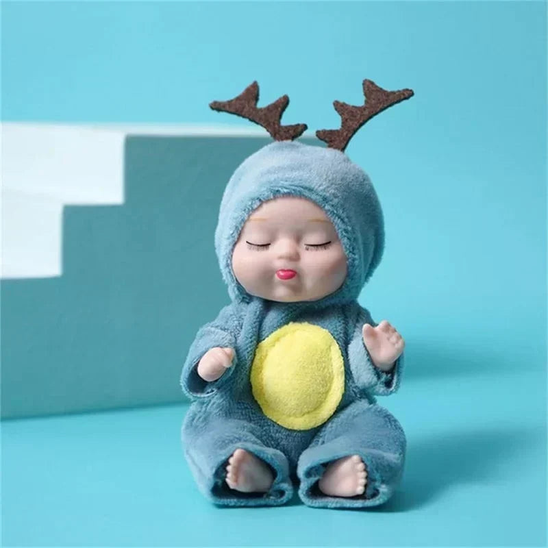🔥HOT SALE 50% OFF🎁⚡50K+ SOLD! Almost Gone-💥Mini Lifelike Realistic sleeping baby doll set with animal costumes